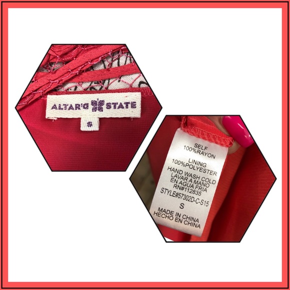 Altar’d State Coral Shift dress - Picture 4 of 4